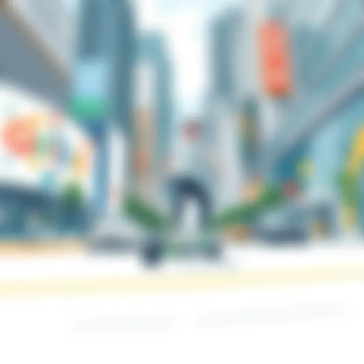 Electric Skateboarding in Urban Environments User riding a Boosted board in a bustling cityscape