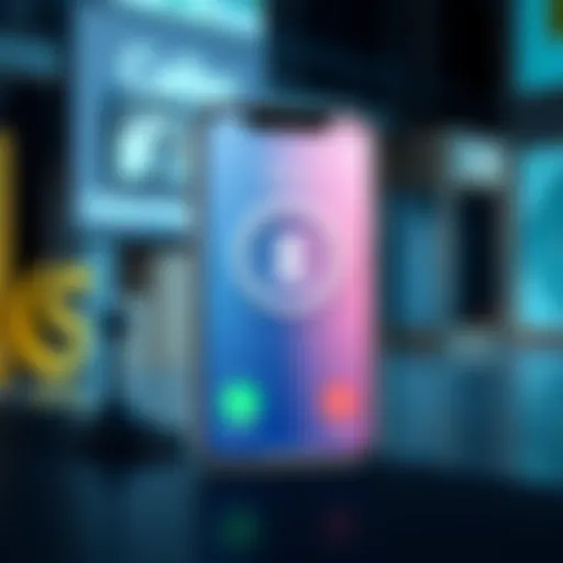 Innovative Caller ID Application Interface A smartphone displaying a caller identification app interface