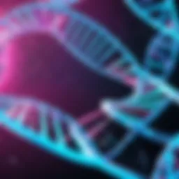 Illustration showcasing the concept of DNA as a data storage medium