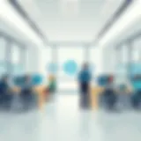 Modern office space at HP in San Diego showcasing collaborative work areas