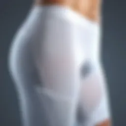 Close-up of advanced fabric technology used in massage pants