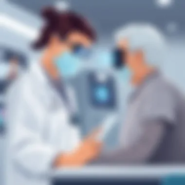 Gaze Technology Enhancing Healthcare Interactions Healthcare professional using gaze technology with patient