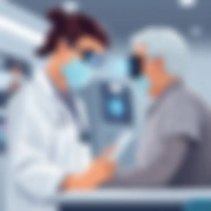 Gaze Technology Enhancing Healthcare Interactions Healthcare professional using gaze technology with patient