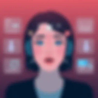An infographic showcasing AI and facial recognition technology in apps.