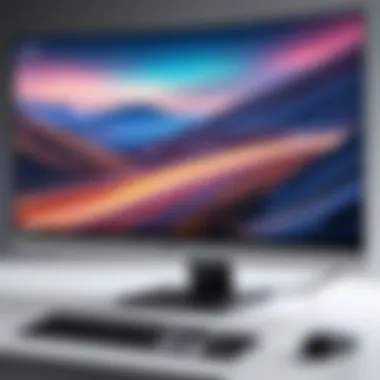 Innovative Features Overview Visual representation of innovative features in modern curved monitors.