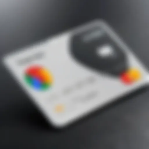 Visual representation of the Google Smart Debit Card highlighting its sleek design