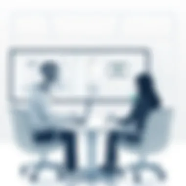 AI Integration in Recruitment Interviews Illustration showcasing AI technology in recruitment interviews
