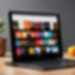 Showcasing the Kindle app interface on a Chromebook