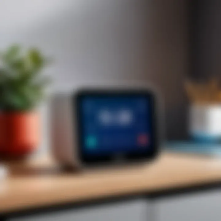 Lenovo Google Smart Clock displaying smart home features