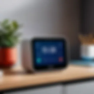 Lenovo Google Smart Clock Showcasing Home Automation Features Lenovo Google Smart Clock displaying smart home features