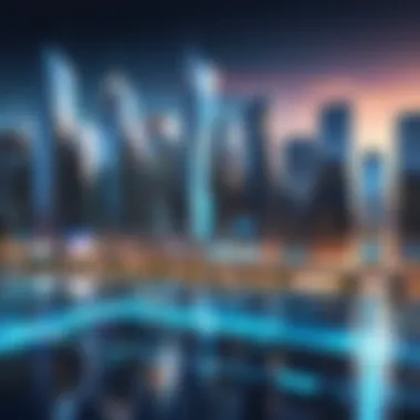 Abstract Cityscape with Financial Elements Abstract Cityscape with Financial Elements