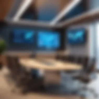 Modern Business Meeting Room with Technology Modern Business Meeting Room with Technology