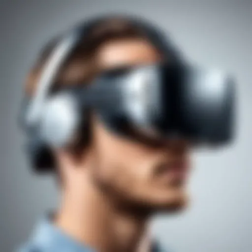 A futuristic headset showcasing advanced VR technology