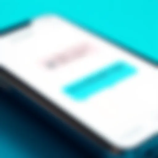 A close-up view of a smartphone displaying secure messaging interface