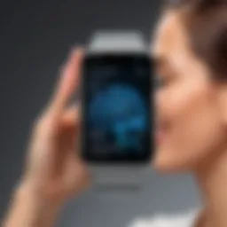 An advanced sign language voice translator in action, showcasing its interface and user interaction.
