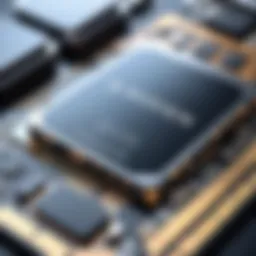 Close-up view of a smartphone showcasing advanced memory technology