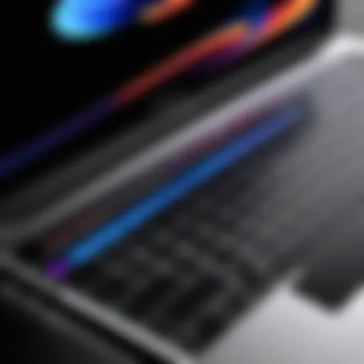 Sleek design of the MacBook Pro 13 with Touch Bar