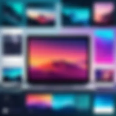 Digital Moodboard Inspiration A vibrant digital moodboard showcasing various design elements and textures.