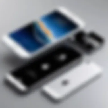 Design Evolution of iPhones An array of various iPhone models showcasing design evolution