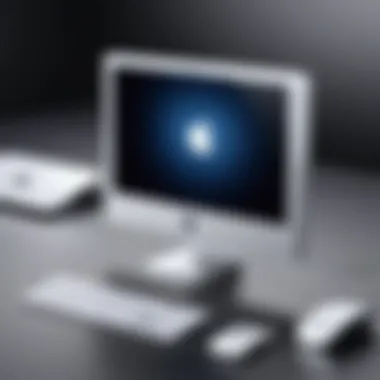 The Elegance of Apple Design A sleek Apple computer showcasing its modern design