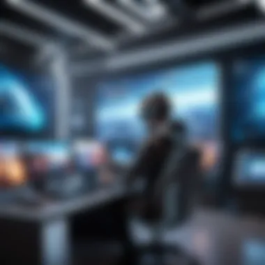 Futuristic Interactive Media A futuristic representation of interactive media in gaming