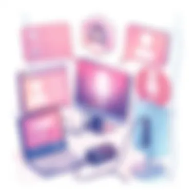 Technological Tools for Voice Communication An illustration depicting technological tools supporting voice communication