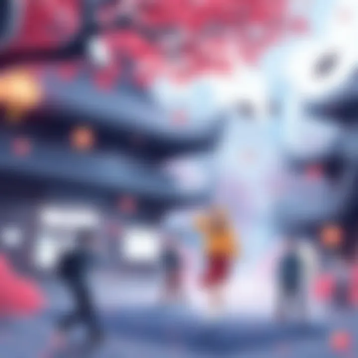 Dynamic scene from a popular Korean mobile game reflecting cultural themes