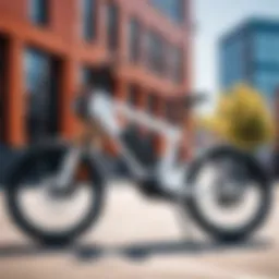 A sleek Rad ebike parked in an urban environment