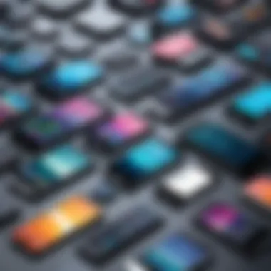 Future Scenarios of Modular Smartphone Usage A futuristic depiction of a modular smartphone in various usage scenarios