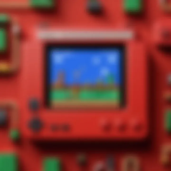 Close-up of the gameplay screen of Super Mario Bros.