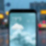 Rain Simulation in Android Weather Apps Visual representation of rain simulation in an Android weather app