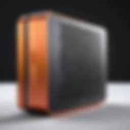 Sleek design of Soundboks portable speaker with vibrant color