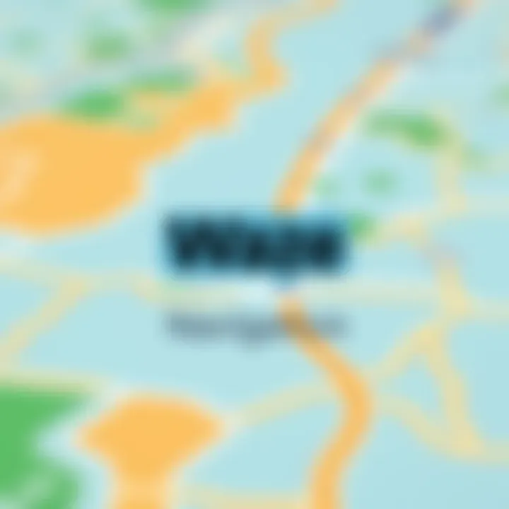 Dynamic map interface showcasing Waze navigation