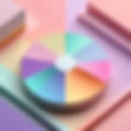 A vibrant palette of pastel colors blending harmoniously.