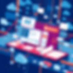 Conceptual illustration of visual search technology in action