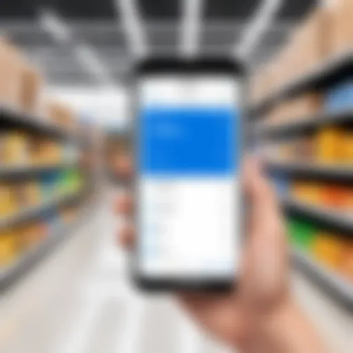 Visual representation of Walmart inventory app on iOS platform