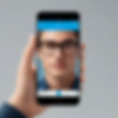 User Interface of Warby Parker's App Illustration of the user interface showcasing virtual try-on experience