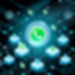 Visual representation of decentralized communication network