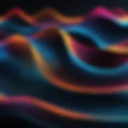 Abstract music waves representation