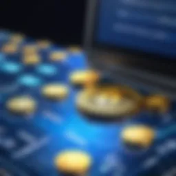 Conceptual representation of digital currency transactions