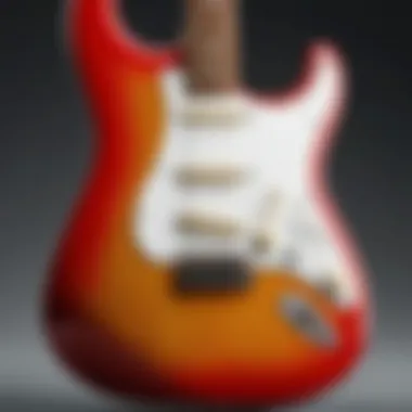 Visual interpretation of features impact on Squier Strat by Fender electric guitar's price point