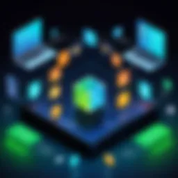 Infographic illustrating the concept of peer-to-peer lending