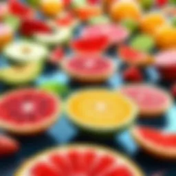 Slicing fruits in a futuristic game