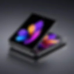 Elegant design of the Galaxy Z Flip showcasing its unique foldable feature.