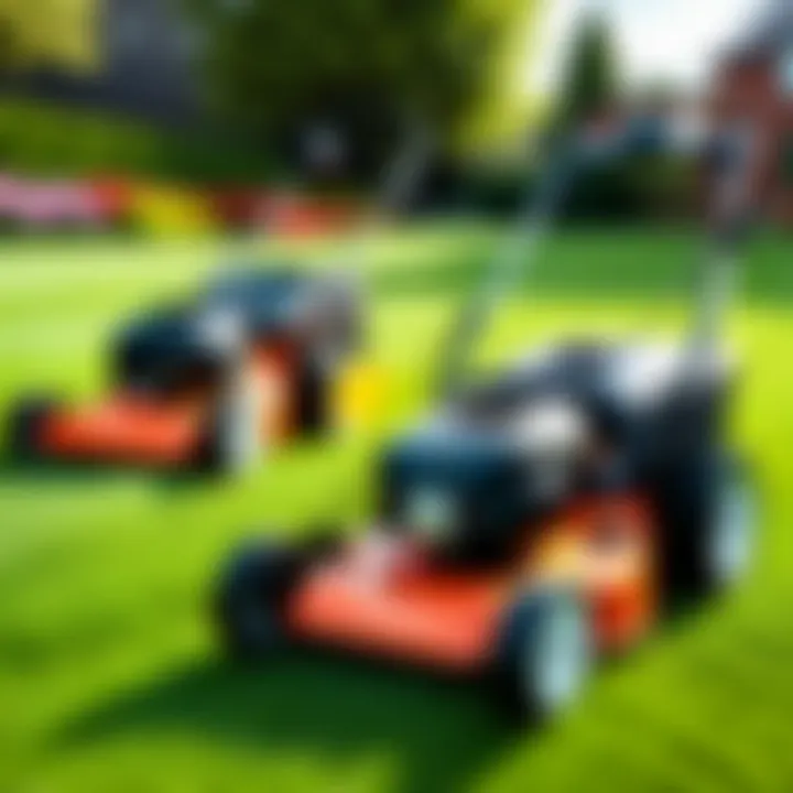 Comparison of gas-powered mower and electric mower