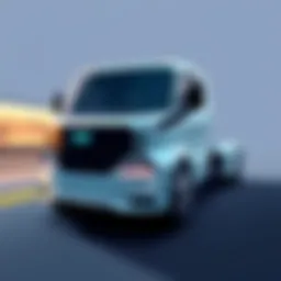 Innovative electric truck design showcasing futuristic aesthetics