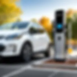 Electric vehicle charging station with GM Spark EV