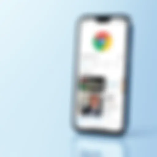 Enhanced User Interface of Google Chrome User interface of Google Chrome on iPhone showcasing new features