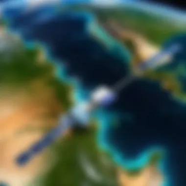 Satellite View of Earth A detailed satellite view of Earth showcasing urban development and geographic features.