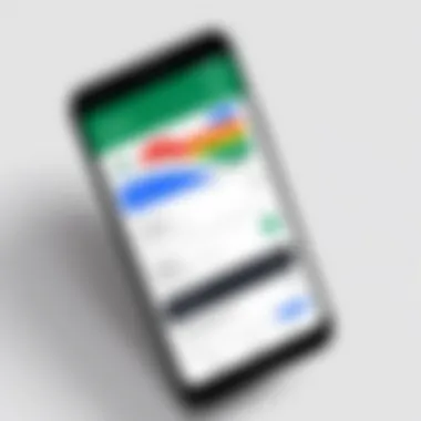 Navigating Google Pay Interface User interface of Google Pay on a smartphone